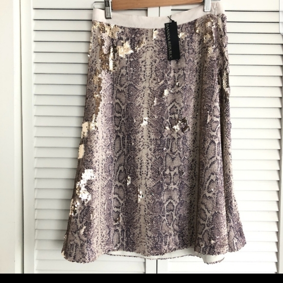 Banana republic python snake print sequins skirt - Picture 4 of 15